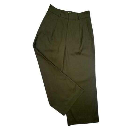 Everlane Olive Wide-Leg Crop Pants Women’s Size 2S Tencel Organic Cotton - Picture 1 of 16